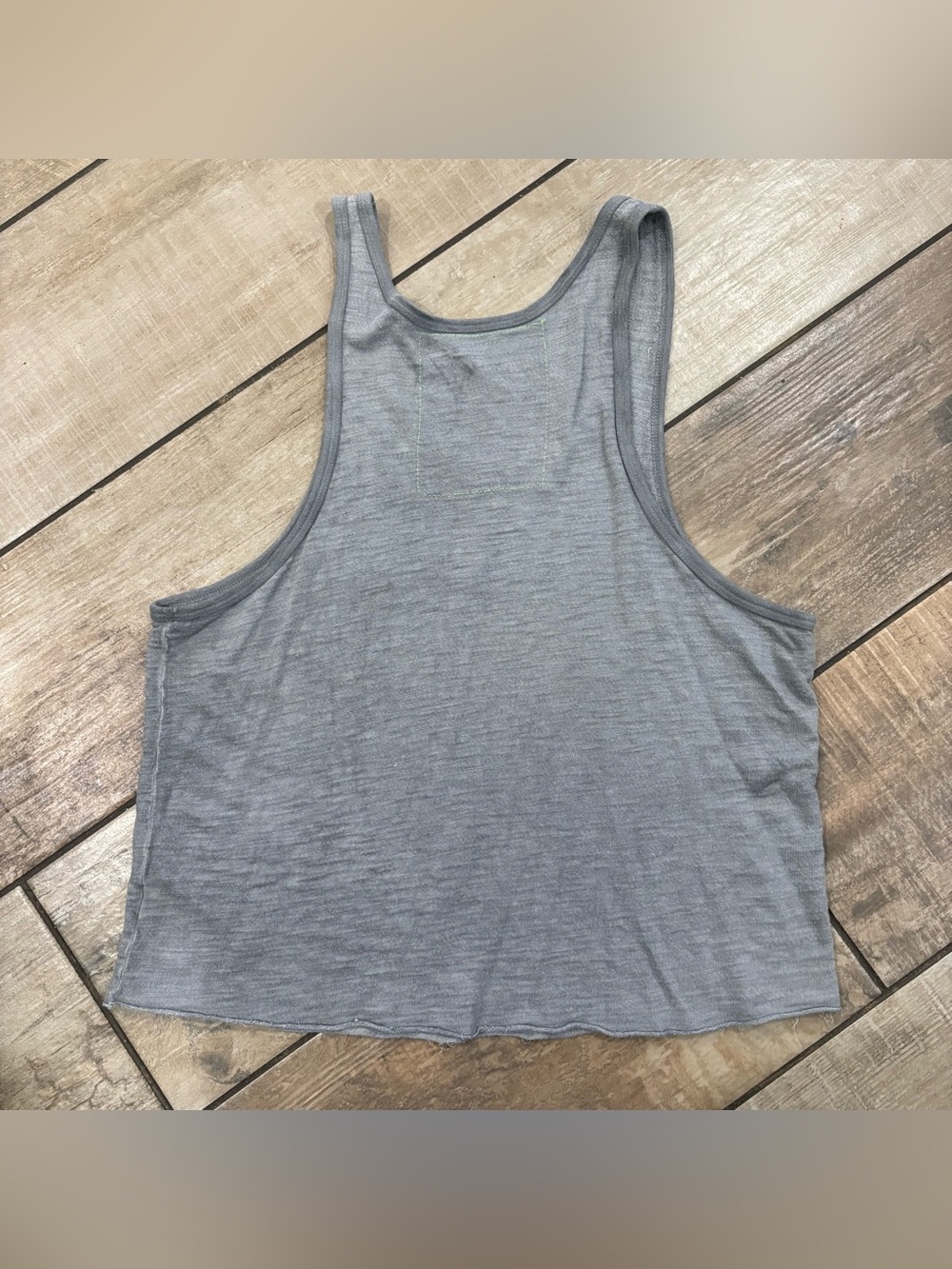 Aviator Nation Gray Tank Top Size Medium Cotton Modal Blend Summer Beach Lake - Picture 5 of 6